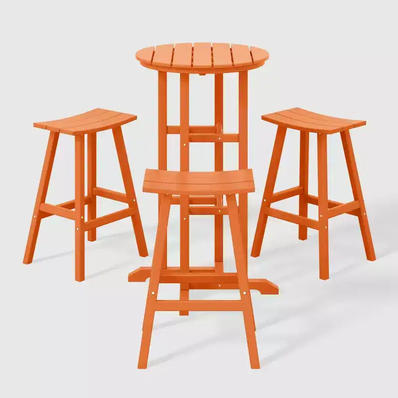 WestinTrends Malibu Ensemble bistrot de bar d'extérieur en HDPE résistant aux intempéries (4 pièces)