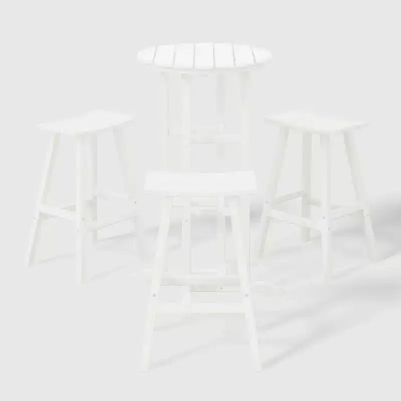 WestinTrends Malibu Ensemble bistro de terrasse hauteur bar tout temps en HDPE (4 pièces)