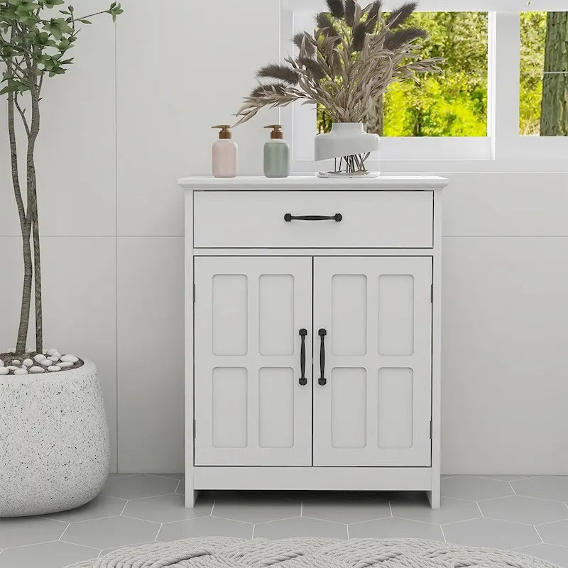 Meuble de sol autoportant pour salle de bain, meuble de rangement