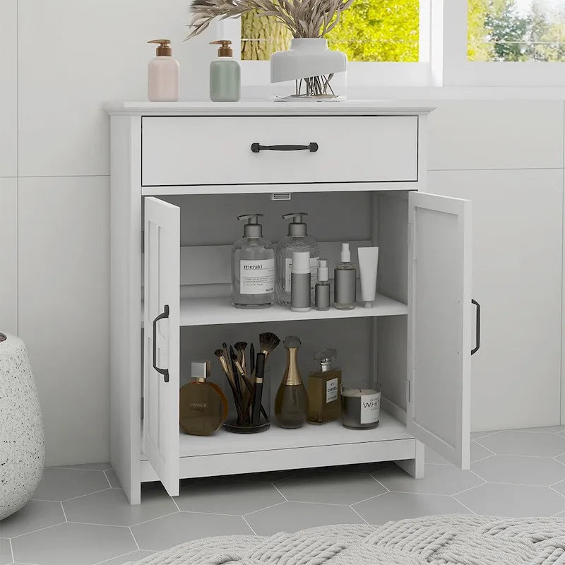 Meuble de sol autoportant pour salle de bain, meuble de rangement