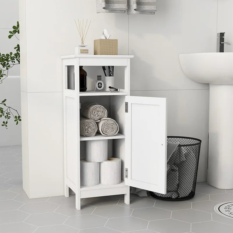 Meuble de sol autoportant pour salle de bain, meuble de rangement