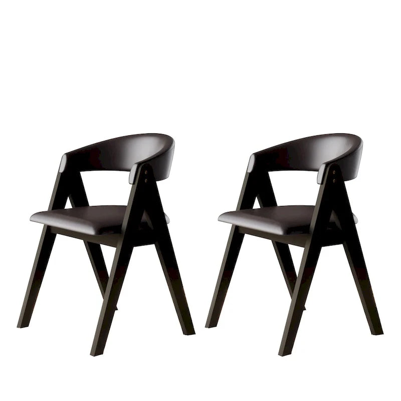 Chaises de salle à manger transitionnelles en V CraftPorch (lot de 4)