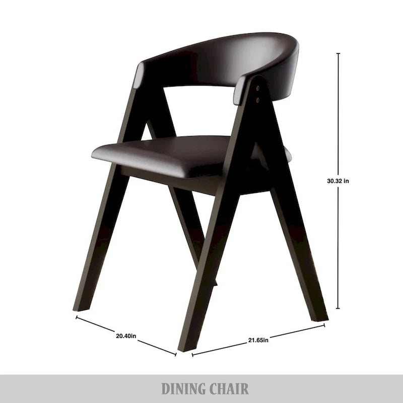 Chaises de salle à manger transitionnelles en V CraftPorch (lot de 4)