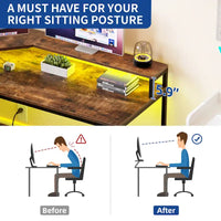 Bureau de jeu en L Moasis de 66 pouces avec étagères et support d'écran, bureau à domicile