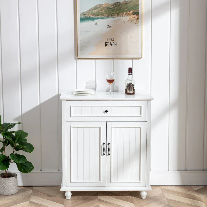 Buffet bahut de rangement pour cuisine avec tiroirs et portes, table console