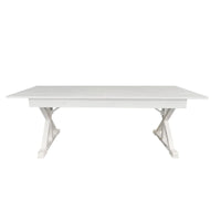 Table à manger pliante rectangulaire en pin massif antique et rustique de 2,1 m x 1,2 m