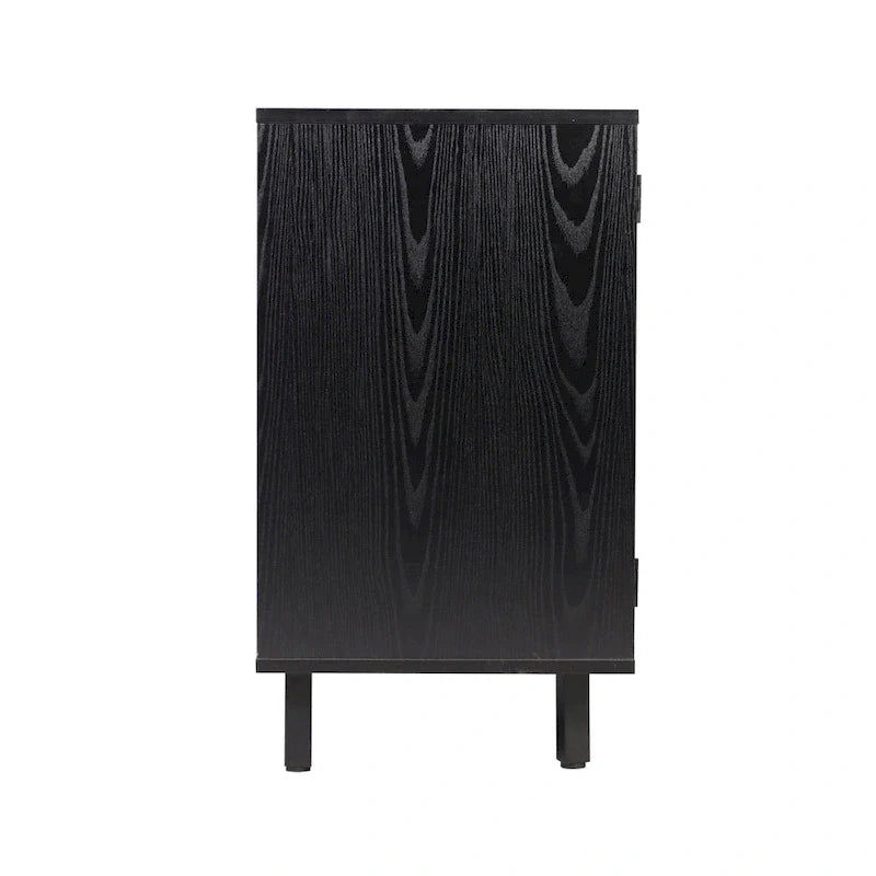 Meuble d'appoint et meuble bar avec rangements ouverts et fermés