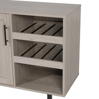 Meuble d'appoint et meuble bar avec rangements ouverts et fermés