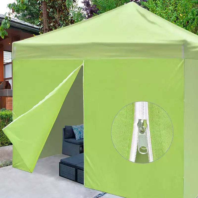 InstaHibit Fermeture éclair de paroi latérale universelle UV30+ compatible avec auvent 10x10ft, pique-nique, 1 pièce, Vert