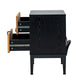 Table de chevet moderne 25 po de haut à 2 tiroirs avec station de recharge et pieds réglables (lot de 2) par HULALA HOME