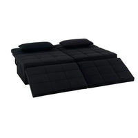 Lit convertible, Lit ottoman multifonction 4 en 1, Fauteuil-lit en lin respirant, Canapé-lit convertible