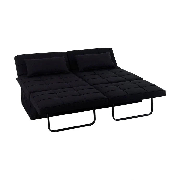 Lit convertible, Lit ottoman multifonction 4 en 1, Fauteuil-lit en lin respirant, Canapé-lit convertible