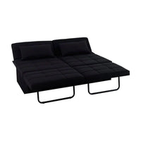 Lit convertible, Lit ottoman multifonction 4 en 1, Fauteuil-lit en lin respirant, Canapé-lit convertible