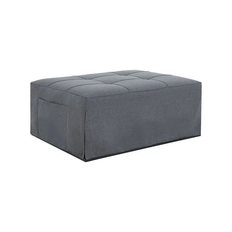 Lit convertible, Lit ottoman multifonction 4 en 1, Fauteuil-lit en lin respirant, Canapé-lit convertible