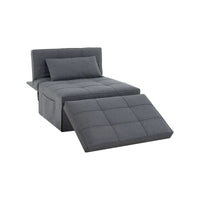 Lit convertible, Lit ottoman multifonction 4 en 1, Fauteuil-lit en lin respirant, Canapé-lit convertible
