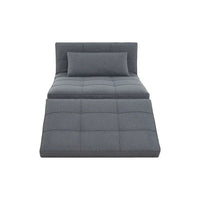 Lit convertible, Lit ottoman multifonction 4 en 1, Fauteuil-lit en lin respirant, Canapé-lit convertible
