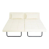 Lit convertible, Lit ottoman multifonction 4 en 1, Fauteuil-lit en lin respirant, Canapé-lit convertible