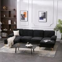 Canapé Sectionnel d'Intérieur 4 Places en Forme de U