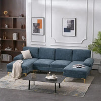 Canapé Sectionnel d'Intérieur 4 Places en Forme de U