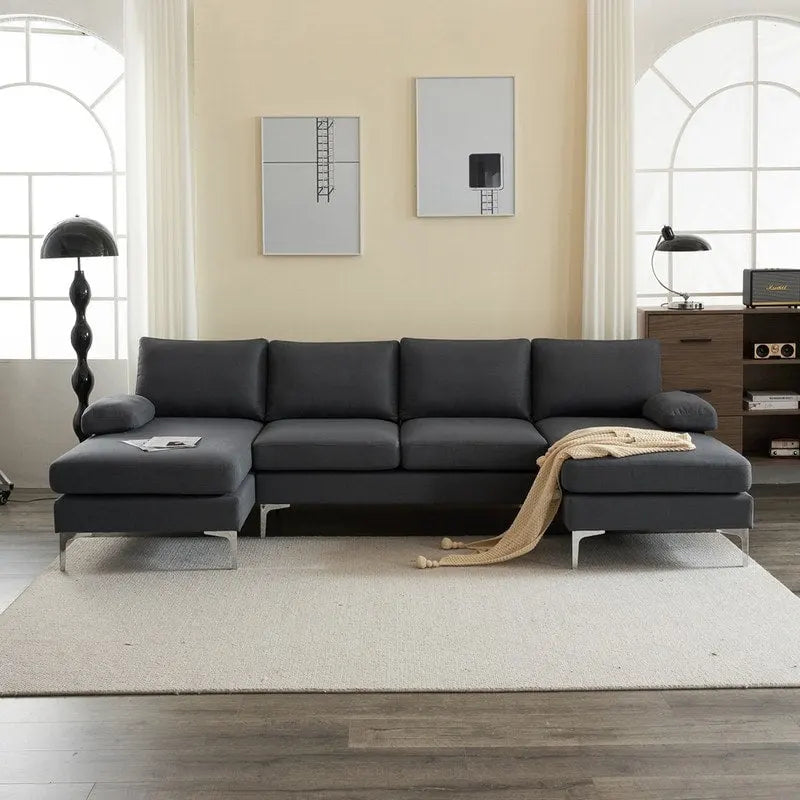 Canapé Sectionnel d'Intérieur 4 Places en Forme de U