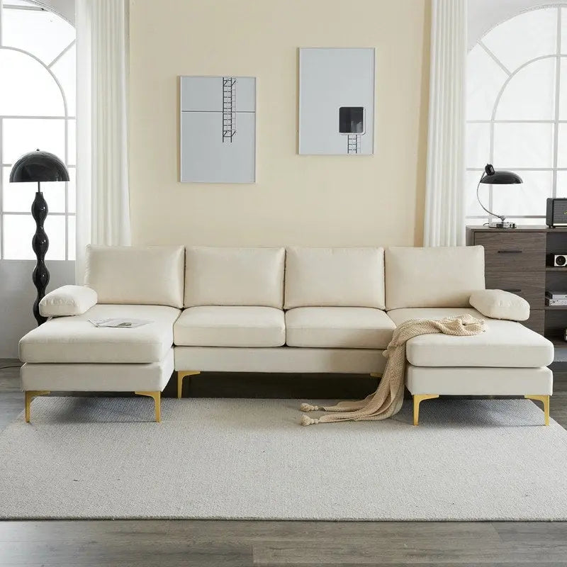 Canapé Sectionnel d'Intérieur 4 Places en Forme de U