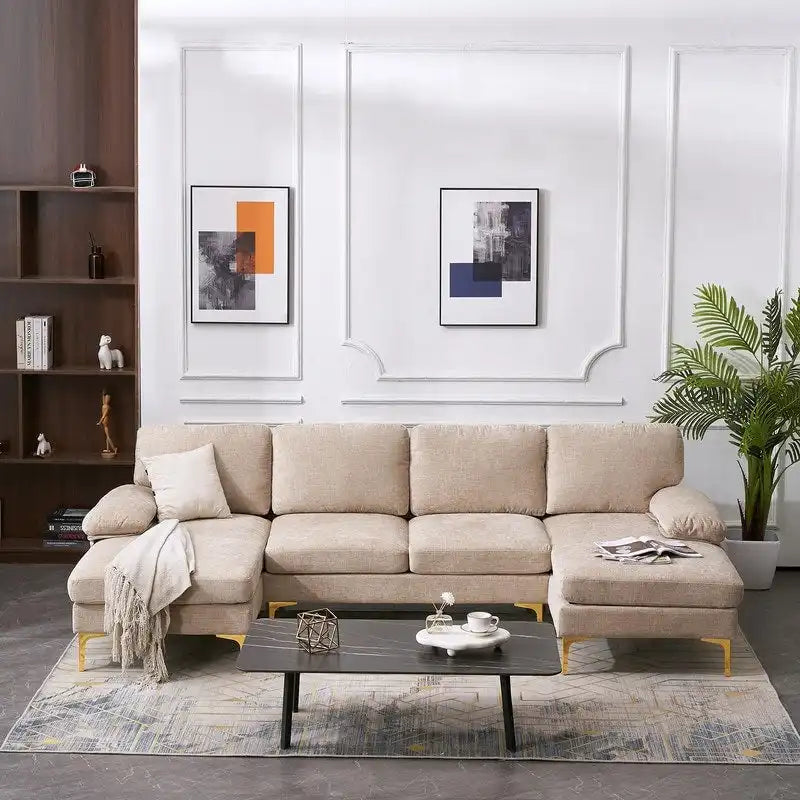 Canapé Sectionnel d'Intérieur 4 Places en Forme de U