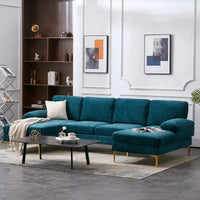 Canapé Sectionnel d'Intérieur 4 Places en Forme de U