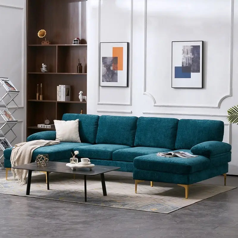 Canapé Sectionnel d'Intérieur 4 Places en Forme de U