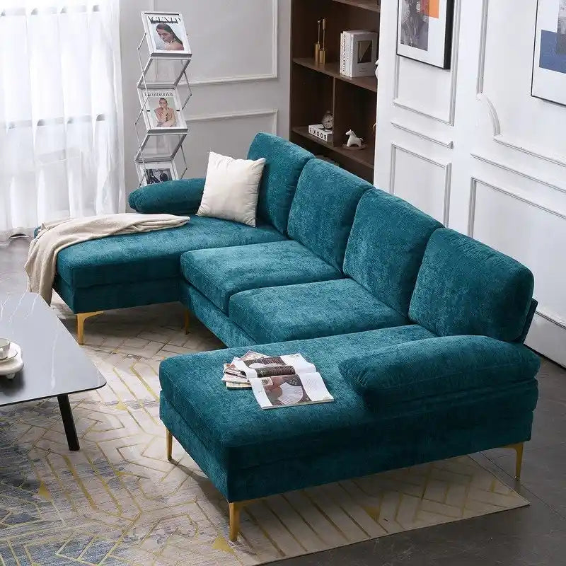 Canapé Sectionnel d'Intérieur 4 Places en Forme de U