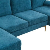 Canapé Sectionnel d'Intérieur 4 Places en Forme de U