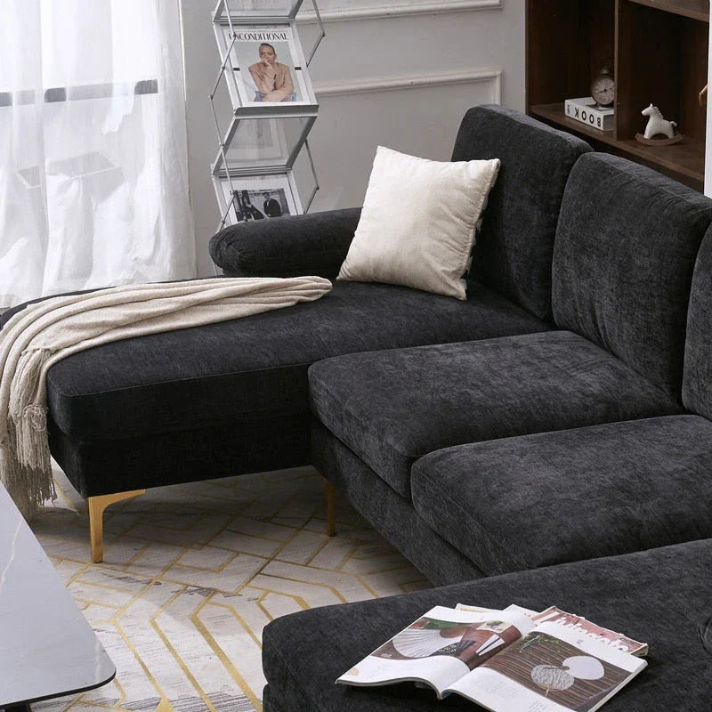Canapé Sectionnel d'Intérieur 4 Places en Forme de U