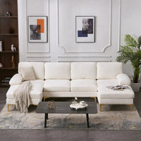 Canapé Sectionnel d'Intérieur 4 Places en Forme de U
