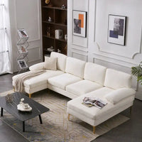 Canapé Sectionnel d'Intérieur 4 Places en Forme de U