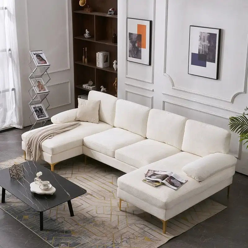 Canapé Sectionnel d'Intérieur 4 Places en Forme de U
