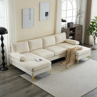 Canapé Sectionnel d'Intérieur 4 Places en Forme de U