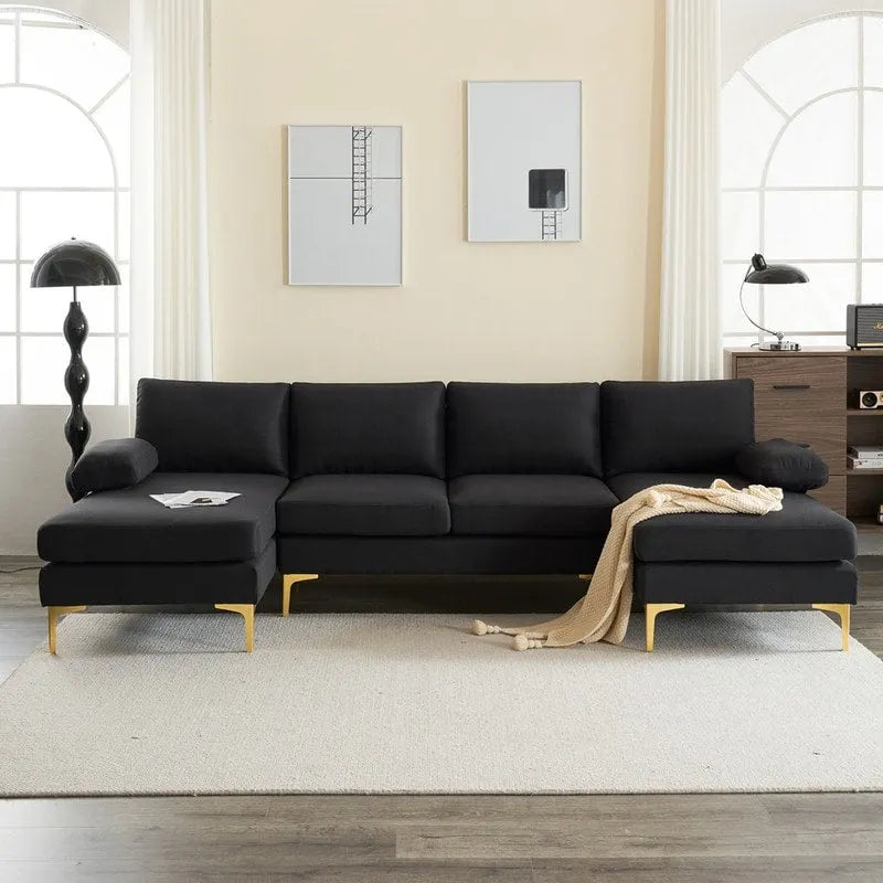Canapé Sectionnel d'Intérieur 4 Places en Forme de U