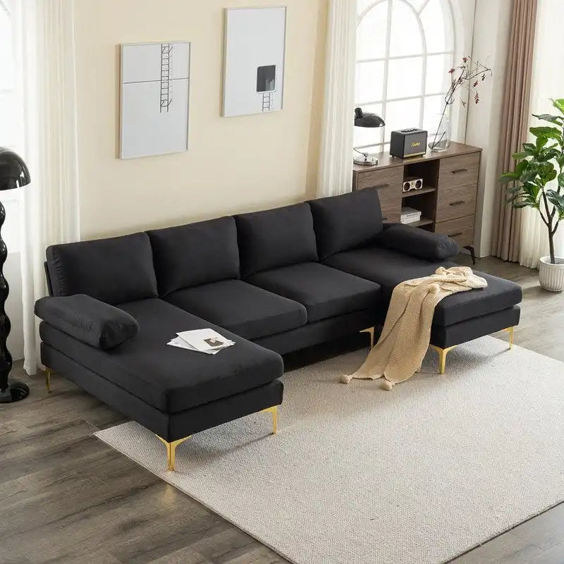 Canapé Sectionnel d'Intérieur 4 Places en Forme de U