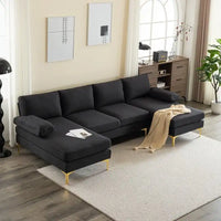 Canapé Sectionnel d'Intérieur 4 Places en Forme de U