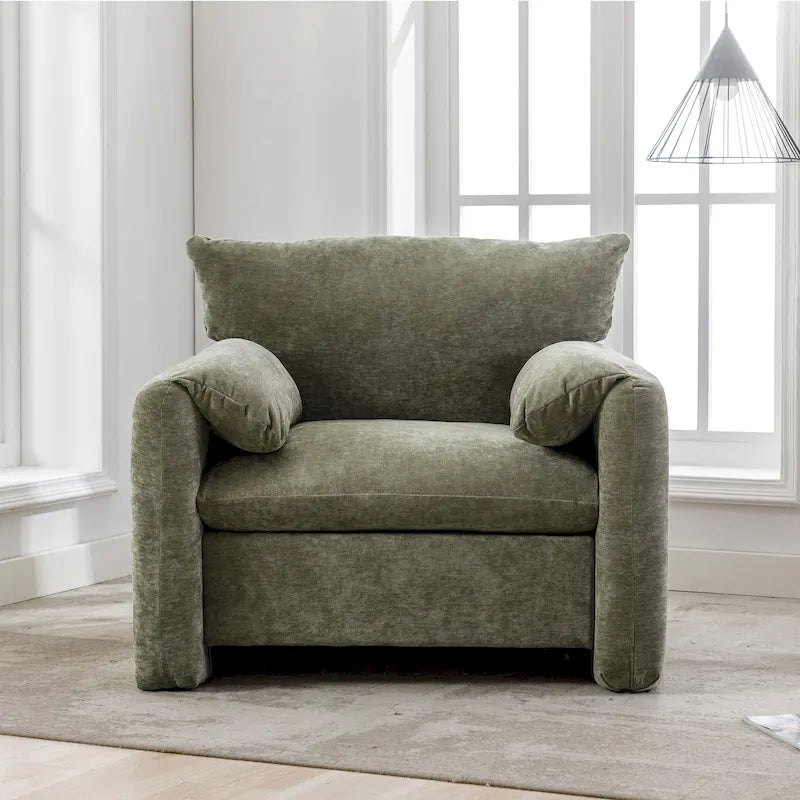 Fauteuil surdimensionné en chenille de style moderne 38.6'W