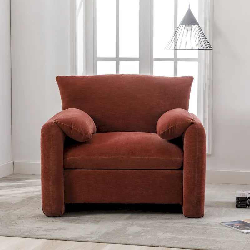 Fauteuil surdimensionné en chenille de style moderne 38.6'W