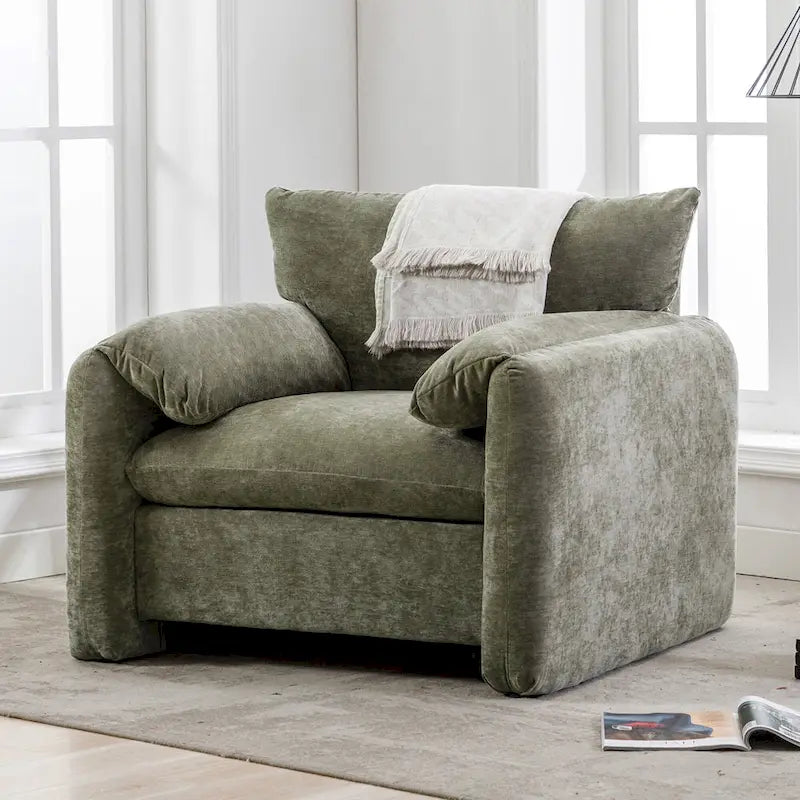 Fauteuil surdimensionné en chenille de style moderne 38.6'W