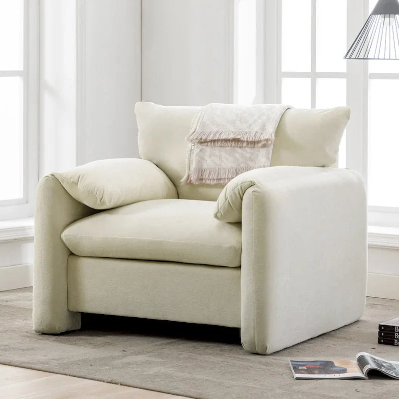 Fauteuil surdimensionné en chenille de style moderne 38.6'W