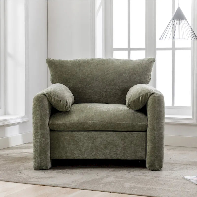 Fauteuil surdimensionné en chenille de style moderne 38.6'W
