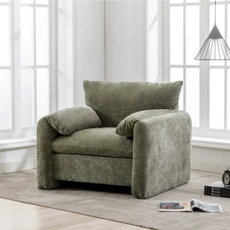 Fauteuil surdimensionné en chenille de style moderne 38.6'W