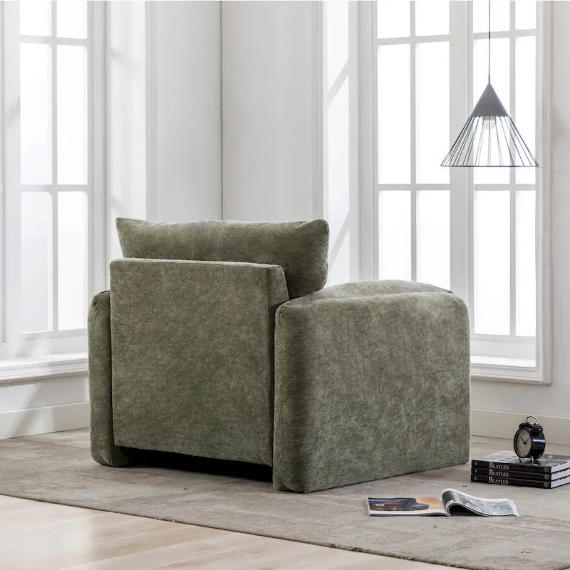 Fauteuil surdimensionné en chenille de style moderne 38.6'W