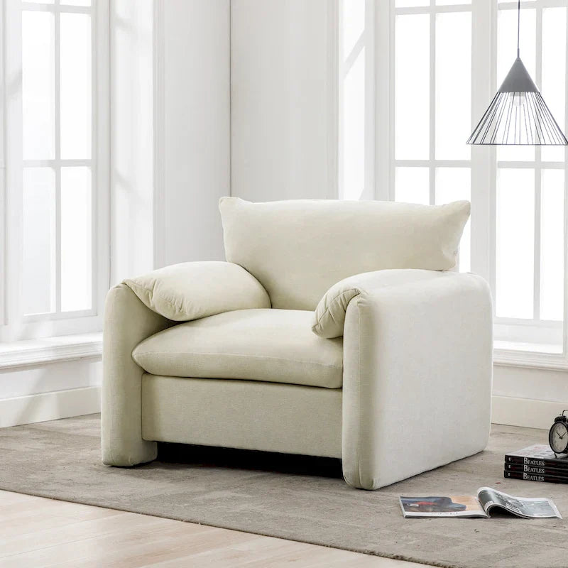 Fauteuil surdimensionné en chenille de style moderne 38.6'W