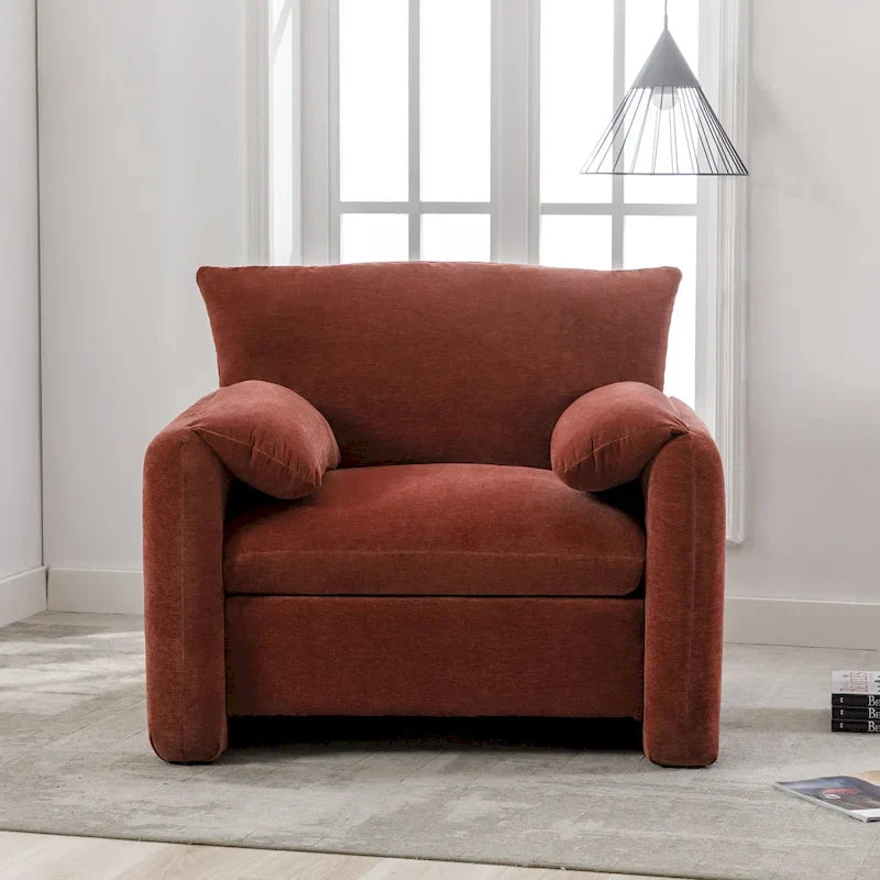 Fauteuil surdimensionné en chenille de style moderne 38.6'W