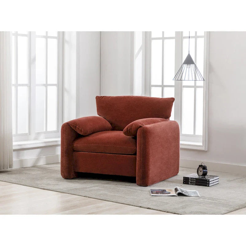 Fauteuil surdimensionné en chenille de style moderne 38.6'W