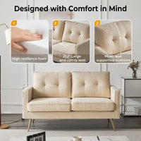 Causeuse Moderne VINGLI 56 pouces