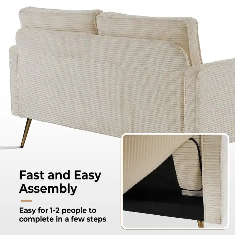 Causeuse Moderne VINGLI 56 pouces
